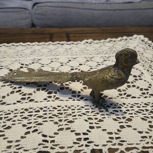 Elegant Bronze Bird Figurine